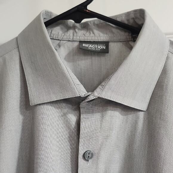 Kenneth Cole Reaction Gray Dress Shirt - Picture 3 of 14